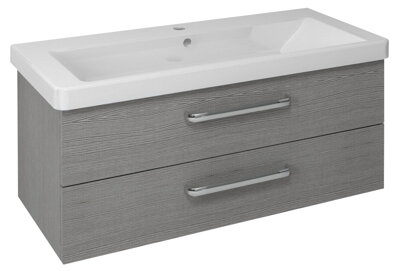 THEIA Umývadlová skrinka 101,4x43,2x43,5cm, 2x zásuvka, dub strieborný