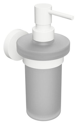 X-ROUND WHITE dávkovač mydla, mliečne sklo, 230ml, biela