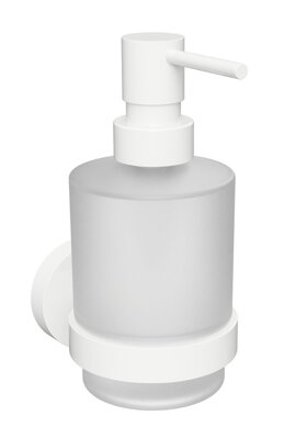 X-ROUND WHITE dávkovač mydla, mliečne sklo, 200ml, biela