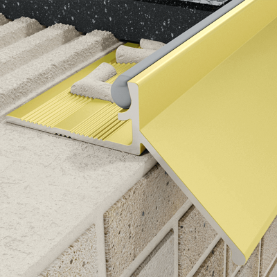 Excellent K profil eaves 8 mm, width 15 mm, dĺžka 250 cm, hliník, eloxovaná hnedá