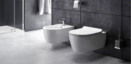 Excellent WC DOTO PURE RIMLESS SO SEDÁTKOM ZÁVESNÁ MISA, biela keramická CEEX.1404.485.WH