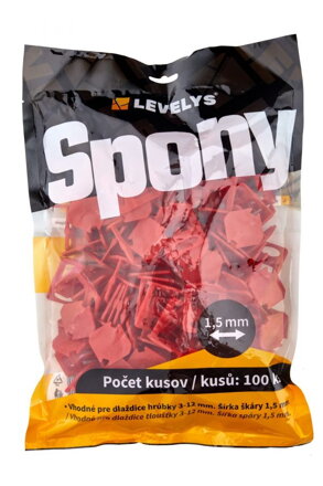 LEVELYS SPONY 1,5 mm 100ks/bal SP1101.5