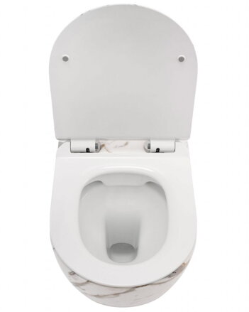 Rea WC - CARLOS RIMLESS SO SEDÁTKOM DUROPLAST/SLIM/ZM ZÁVESNÁ MISA, lava mat, keramická REA-C8004