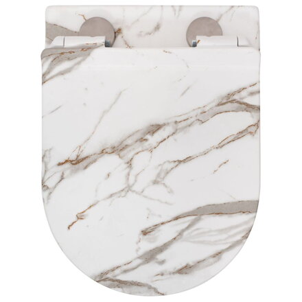 Rea WC - CARLOS RIMLESS SO SEDÁTKOM DUROPLAST/SLIM/ZM ZÁVESNÁ MISA, lava mat, keramická REA-C8004