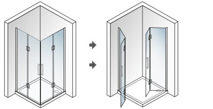 Aquatek DYNAMIC A6 ŠTVORCOVÝ SPRCHOVÝ KÚT 90x90, sklo grapé