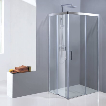 Aquatek DYNAMIC R4 OBDĹŽNIKOVÝ SPRCHOVÝ KÚT 90x72, pravý, sklo číre