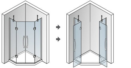 Aquatek EXTRA P4 PÄŤUHOLNÍKOVÝ SPRCHOVÝ KÚT 90x90, sklo frost