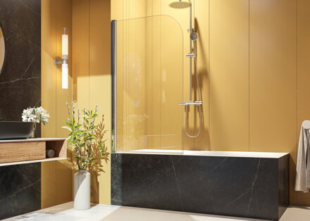 Aquatek FAMILY L1 80 VAŇOVÁ ZASTENA, chróm sklo číre