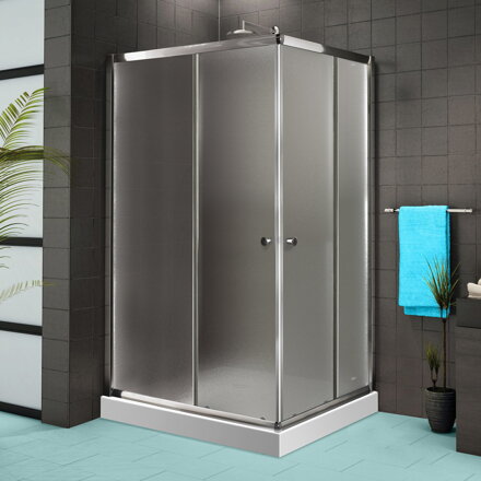 Aquatek FAMILY R14 OBDĹŽNIKOVÝ SPRCHOVÝ KÚT 100x80, sklo grapé