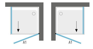 Aquatek GLASS A1 ŠTVORCOVÝ SPRCHOVÝ KÚT 90x90, sklo číre