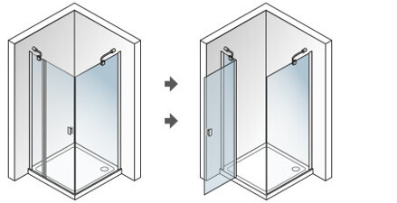 Aquatek GLASS A3 ŠTVORCOVÝ SPRCHOVÝ KÚT 90x90, sklo frost