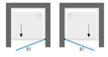Aquatek GLASS B1 100 SPRCHOVÉ DVERE, sklo číre