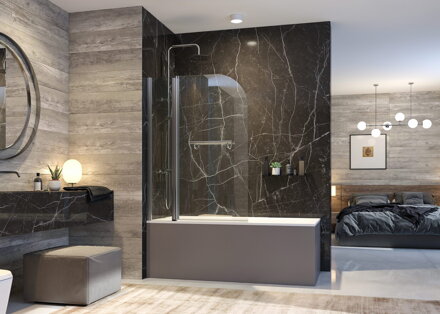 Aquatek GLASS L2 100 VAŇOVÁ ZASTENA, sklo frost