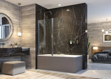 Aquatek GLASS L22 120 VAŇOVÁ ZASTENA, sklo číre