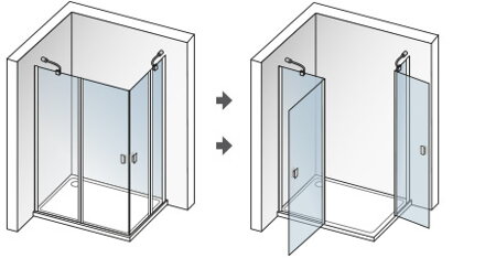 Aquatek GLASS R14 OBDĹŽNIKOVÝ SPRCHOVÝ KÚT 100x80, sklo číre