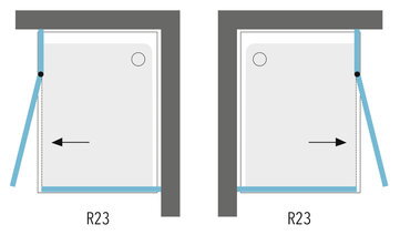 Aquatek GLASS R33 OBDĹŽNIKOVÝ SPRCHOVÝ KÚT 120x90, sklo číre