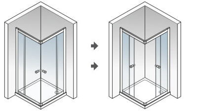 Aquatek MASTER A4 ŠTVORCOVÝ SPRCHOVÝ KÚT 90x90, sklo matné