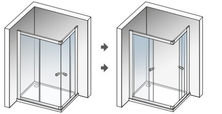 Aquatek MASTER R14 OBDĹŽNIKOVÝ SPRCHOVÝ KÚT 100x80, sklo matné