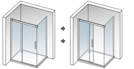 Aquatek NOBEL R23 OBDĹŽNIKOVÝ SPRCHOVÝ KÚT 120x80, sklo číre