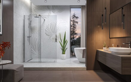 Aquatek OASIS K2 120 SPRCHOVÉ DVERE, sklo číre