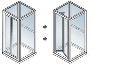 Aquatek ROYAL D2 ŠTVORCOVÝ SPRCHOVÝ KÚT 90x90, výplň krilex