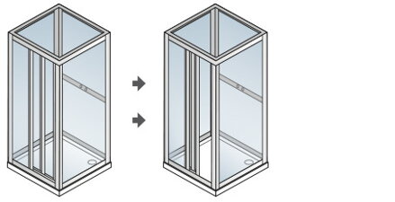 Aquatek ROYAL D3 ŠTVORCOVÝ SPRCHOVÝ KÚT 90x90, výplň krilex