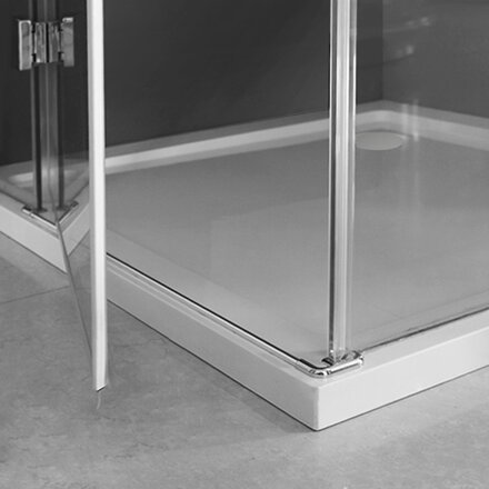 Aquatek SMART R13 OBDĹŽNIKOVÝ SPRCHOVÝ KÚT 100x80, pravý, sklo číre
