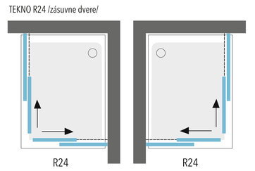 Aquatek TEKNO R24 OBDĹŽNIKOVÝ SPRCHOVÝ KÚT 120x80, sklo číre