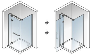 Aquatek VIP2000 A3 ŠTVORCOVÝ SPRCHOVÝ KÚT 90x90, sklo číre