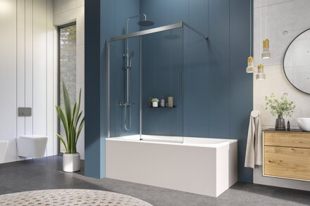 Aquatek WELLNESS KV2 120 VAŇOVÁ ZASTENA, sklo číre