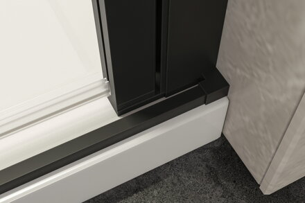 Aquatek YES BLACK B2 100 SPRCHOVÉ DVERE, čierne sklo číre