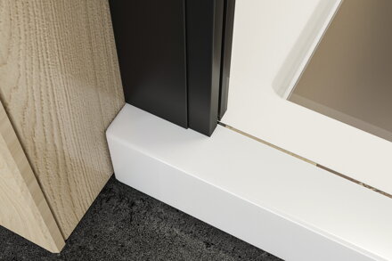 Aquatek YES BLACK B5 105 SPRCHOVÉ DVERE, čierne sklo číre