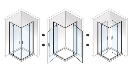 Aquatek YES A4 ŠTVORCOVÝ SPRCHOVÝ KÚT 90x90, chróm sklo číre