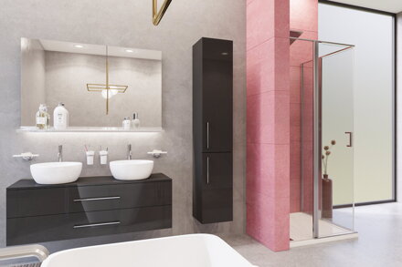 Aquatek YES A4 ŠTVORCOVÝ SPRCHOVÝ KÚT 90x90, chróm sklo číre