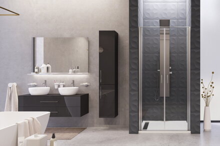 Aquatek YES B2 100 SPRCHOVÉ DVERE, chróm sklo číre