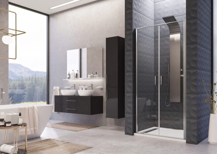Aquatek YES B2 100 SPRCHOVÉ DVERE, chróm sklo číre