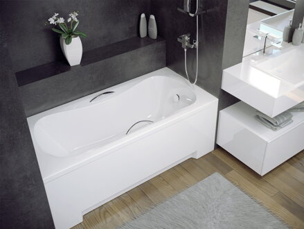Besco ARIA PLUS 170 VAŇA OBDĹŽNIKOVÁ 170x70, biela sanitárny akrylát WAA-170-PU