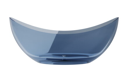 Besco AXYA BLUE WAVE 180 VAŇA VOĽNE STOJACA 180x80, modrá zo syntetickej živice, klik-klak biely WAA-180-BWW