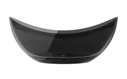 Besco AXYA CARBON GREY 180 VAŇA VOĽNE STOJACA 180x80, sivá zo syntetickej živice, klik-klak biely WAA-180-CGW