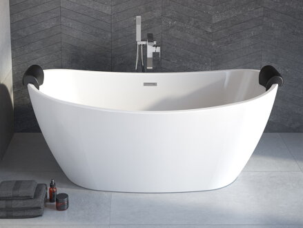 Besco AYLA 170 VAŇA VOĽNE STOJACA 170x80, biela sanitárny akrylát, klik-klak chróm WAS-170-A