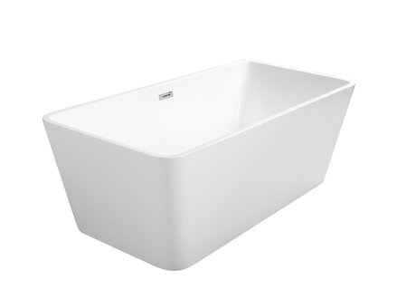 Besco EVITA 160 VAŇA VOĽNE STOJACA 160x80, biela sanitárny akrylát, klik-klak chróm WAS-160-E