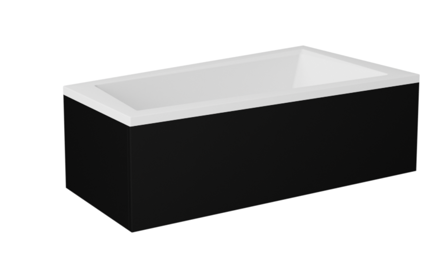 Besco INTIMA BLACK 160 P/L VAŇOVÝ PANEL, čierny matný sanitárny akrylát OAIT-160-NSC