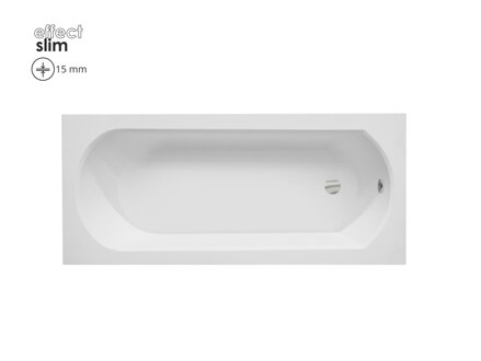 Besco INTRICA SLIM 170 VAŇA OBDĹŽNIKOVÁ 170x75, biela sanitárny akrylát WAIN-170-SL