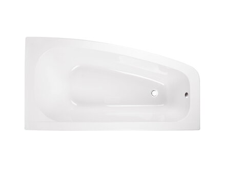 Besco LUNA 150 VAŇA ROHOVÁ ASYMETRICKÁ 150x80 pravá, biela sanitárny akrylát WAL-150-NP