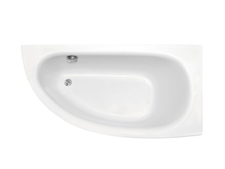 Besco MILENA PREMIUM 150 VAŇA ROHOVÁ ASYMETRICKÁ 150x70 pravá, biela sanitárny akrylát WAM-150-NP$