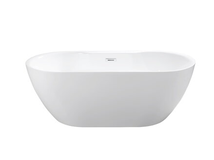 Besco NAVIA 160 VAŇA VOĽNE STOJACA 160x80, biela sanitárny akrylát, klik-klak čierny WAS-160-NCZ