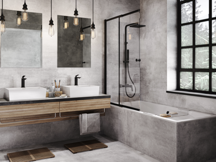 Besco QUADRO SLIM 190 VAŇA OBDĹŽNIKOVÁ 190x90, biela sanitárny akrylát WAQ-190-SL