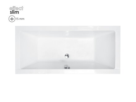 Besco QUADRO SLIM 190 VAŇA OBDĹŽNIKOVÁ 190x90, biela sanitárny akrylát WAQ-190-SL