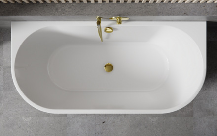 Besco VICA NEW 170 VAŇA VOĽNE STOJACA 170x80, biela sanitárny akrylát, s napúšťaním prepadom, klik-klak biely WAS-170VNBN