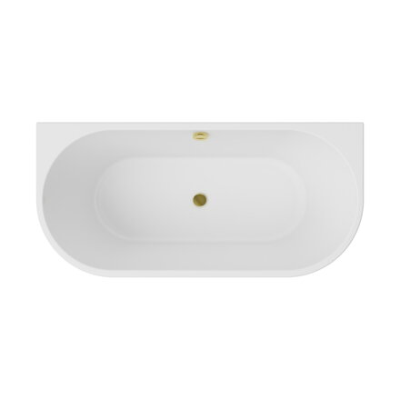 Besco VICA NEW 170 VAŇA VOĽNE STOJACA 170x80, biela sanitárny akrylát, s napúšťaním prepadom, klik-klak biely WAS-170VNBN